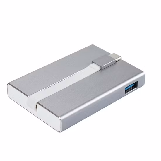 折りたたみ式 USB C 3 ポート ハブ マルチポート アダプター (HDMI および Pd 付き)